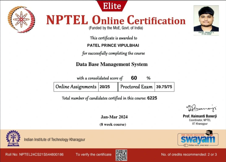 DBMS Certificate