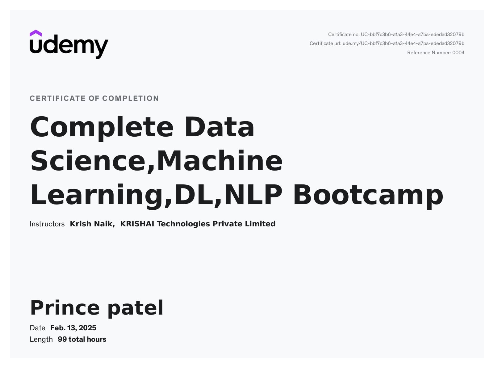 Data Science Certificate